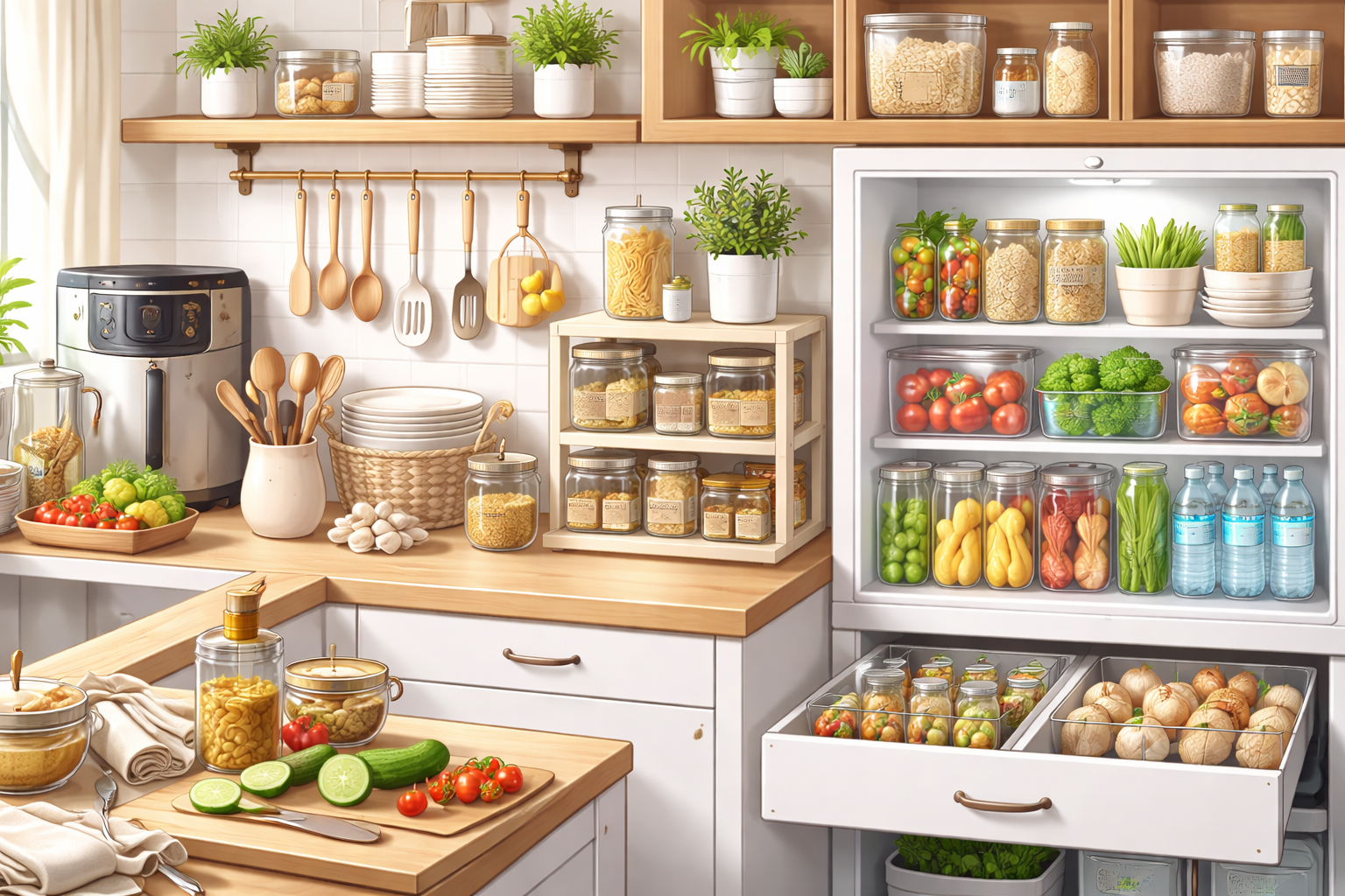 Modern home interior and kitchen essentials